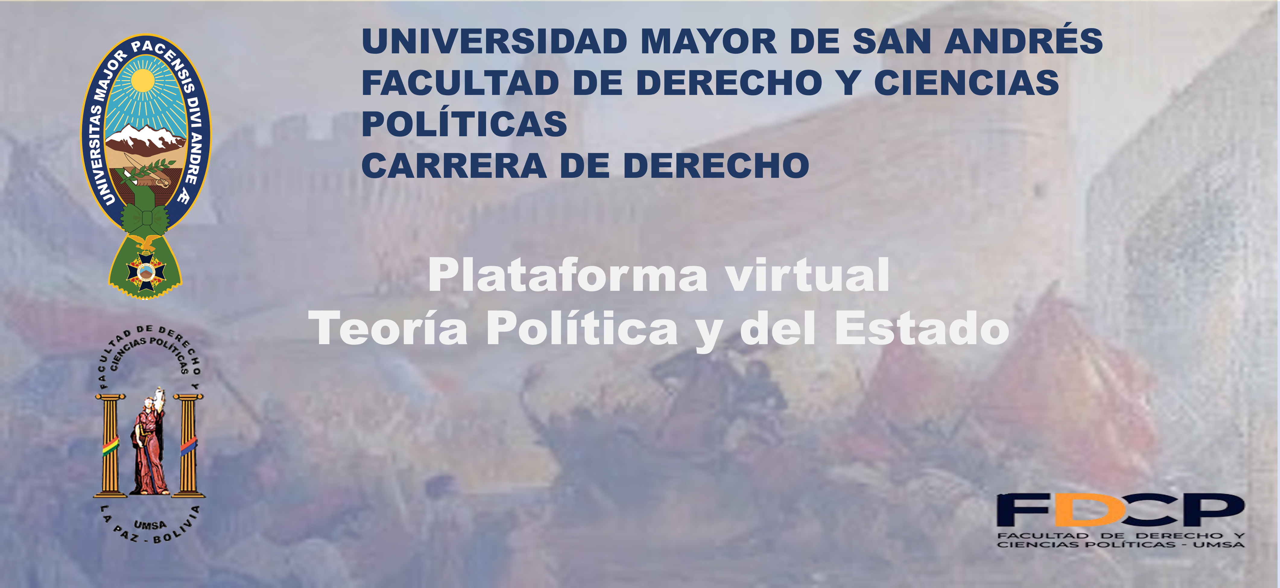 Plataforma vritual de la materia de Teoria Politica y del Estado